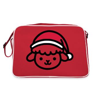 Christmas Cute Sheep - Retro Bag - red/white - Back