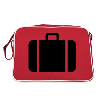 suitcase,travel,airport,train station - Retro Bag - red/white - Back