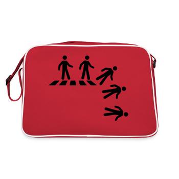 Collez le chiffre au passage clouté - Sac Retro - rouge/blanc - Dos