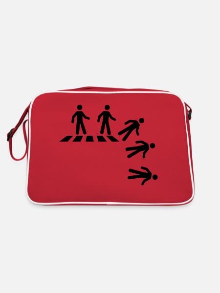 Collez le chiffre au passage clouté - Sac Retro - rouge/blanc - Dos
