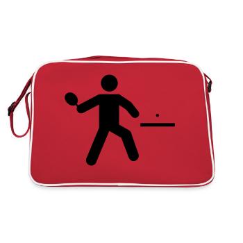 Table tennis rackets, table tennis - Retro Bag - red/white - Back