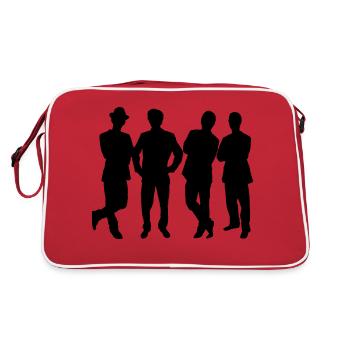Boy group - Retro Tasche - Rot/Weiß - Hinten