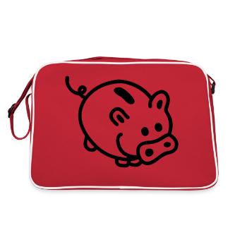 Piggy bank - Line - Retro Bag - red/white - Back