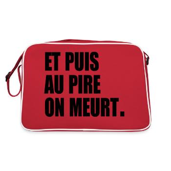 Et puis au pire, on meurt - Sac Retro - rouge/blanc - Dos