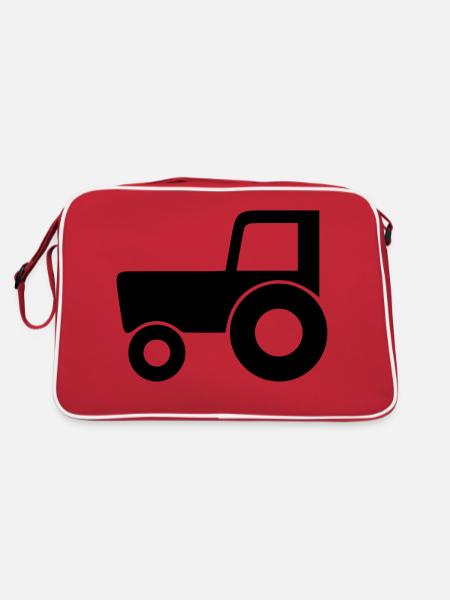 Trecker - Retro Tasche - Rot/Weiß - Hinten