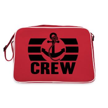 Crew Logo Design - Retro Bag - red/white - Back