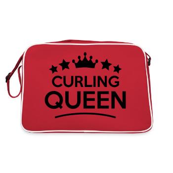 curling queen stars - Retro Bag - red/white - Back