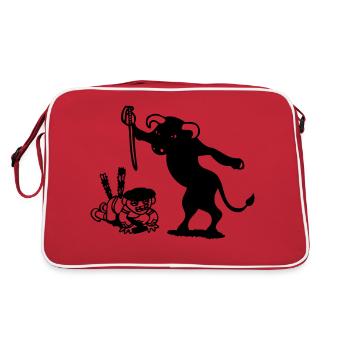 corrida humour noir cynique taureau matador - Sac Retro - rouge/blanc - Dos