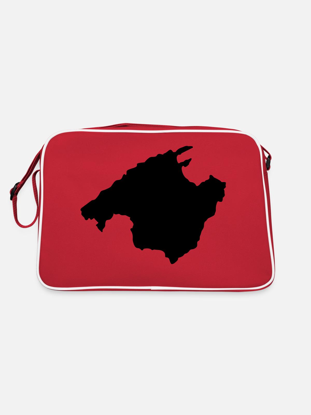 malle - Retro Tasche - Rot/Weiß - Hinten