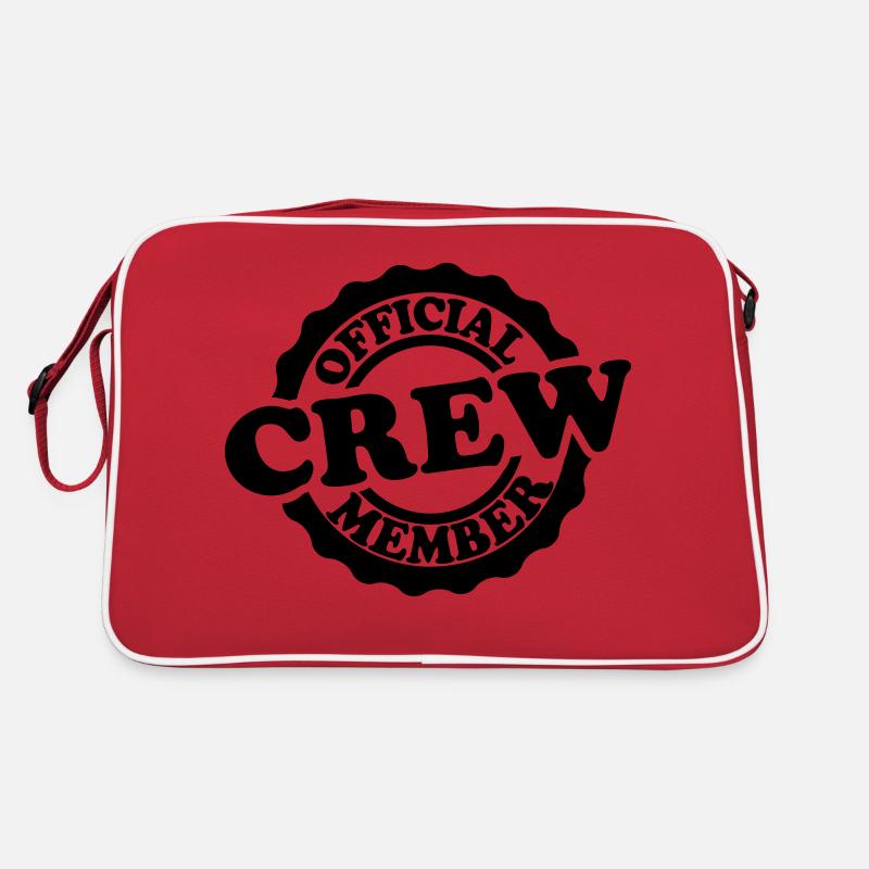 Cooler Official Crew Member Text Member Stamp Retro Bag