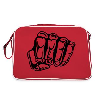 Crâne Faust - Sac Retro - rouge/blanc - Dos