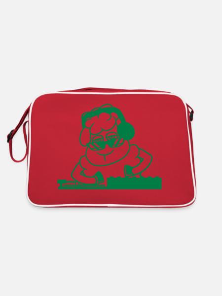Cool DJ Sheep Sheep Mixer Musique de fête - Sac Retro - rouge/blanc - Dos