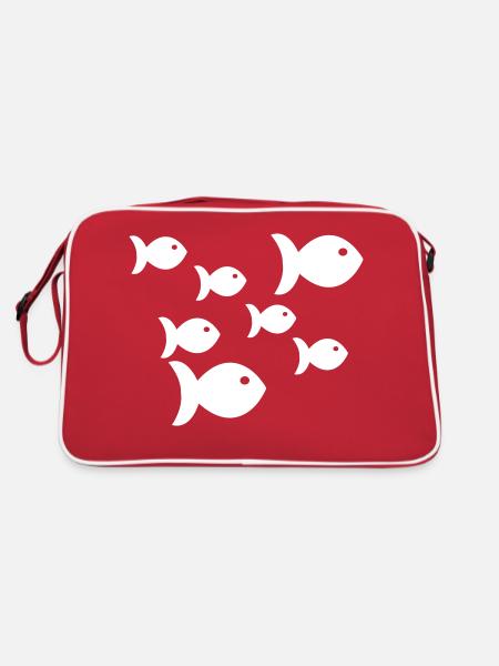 Pisces - Retro Bag - red/white - Back