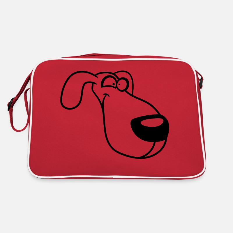 Dog Face Funny Silly Funny Crazy Comic Retro Bag
