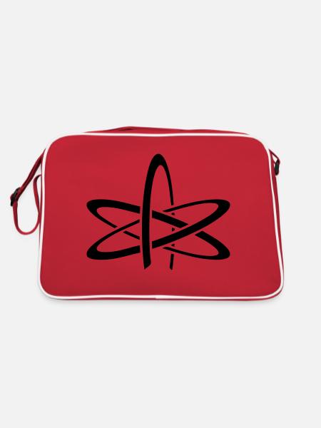 atom of atheism - Retro Tasche - Rot/Weiß - Hinten