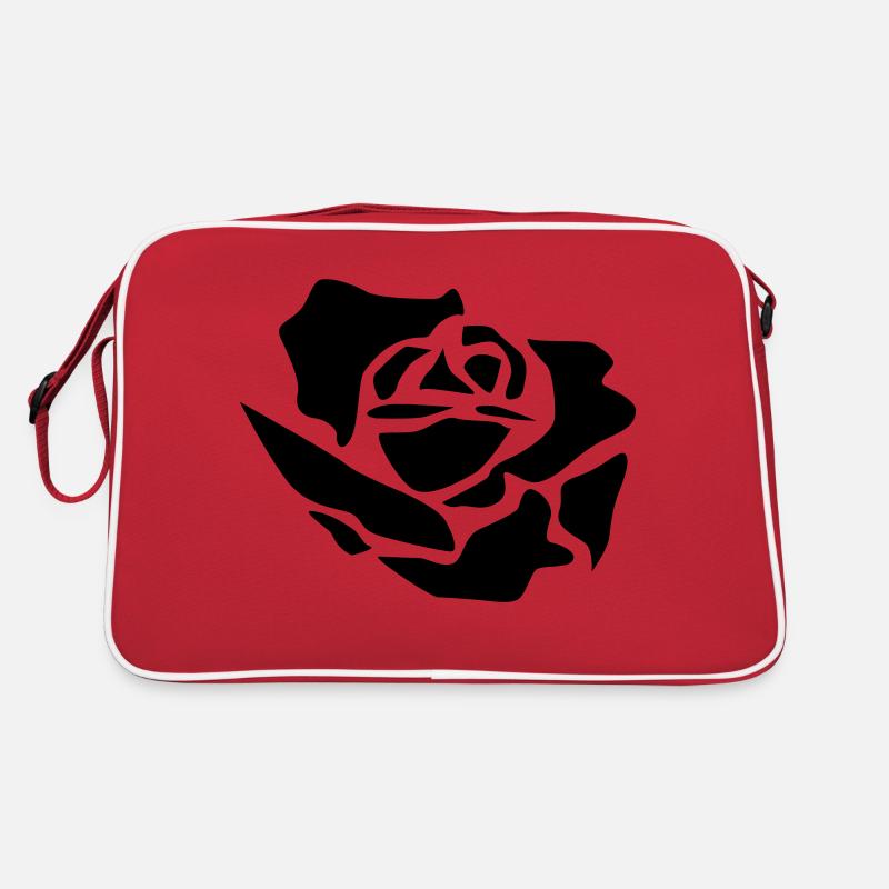 rosenknospe - Retro Tasche - Rot/Weiß