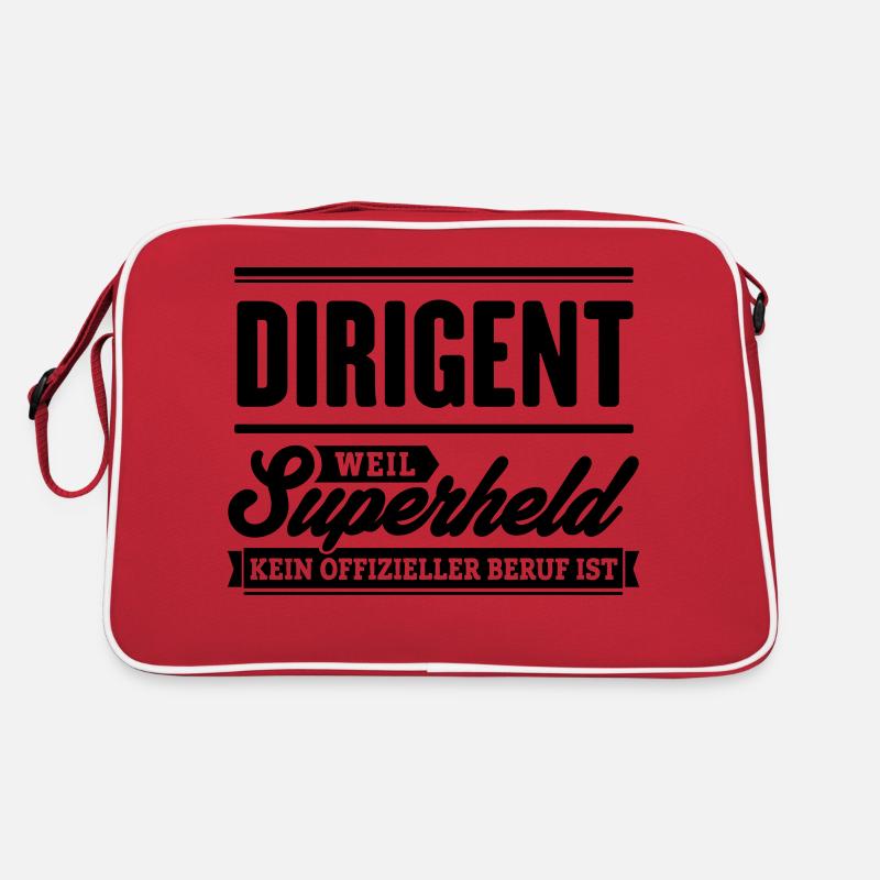 Superheld Dirigent Retro Tasche