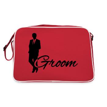 Groom - Retro Tasche - Rot/Weiß - Hinten