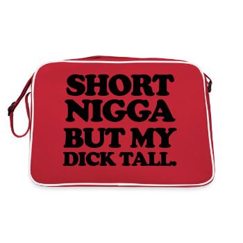 Short but my dick tall - Retro Bag - red/white - Back