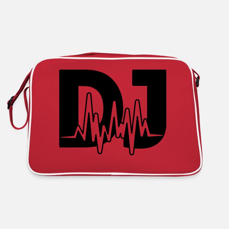 dj - Retro Tasche - Rot/Weiß