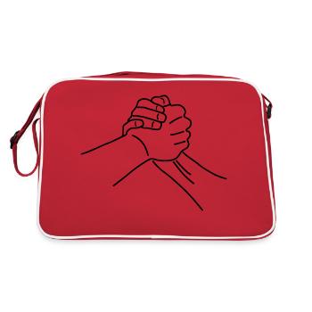Poignée de main - Sac Retro - rouge/blanc - Dos