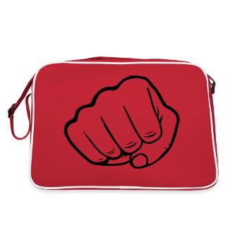 Fist strike attack - Retro Bag - red/white - Back