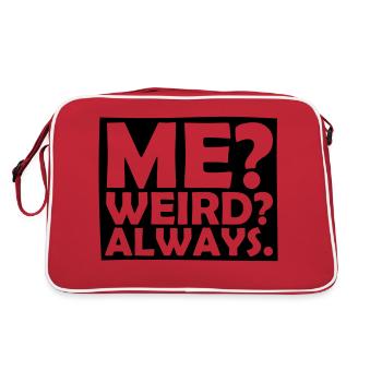 Me Weird Always - Retro Tasche - Rot/Weiß - Hinten