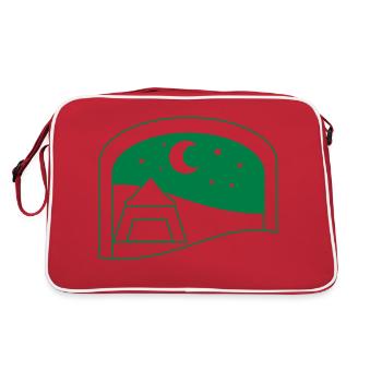 Night tent camping - Retro Bag - red/white - Back