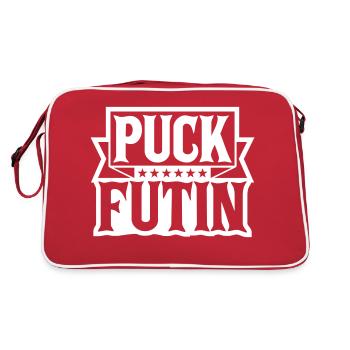 Conception du logo Puck Futin - Sac Retro - rouge/blanc - Dos
