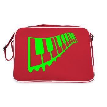 Graffiti Drop Touches de piano DJ Instrument de musique - Sac Retro - rouge/blanc - Dos