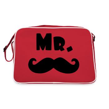 mr moustache - Sac Retro - rouge/blanc - Dos