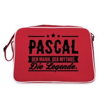 Man Myth Legend Pascal - Sac Retro - rouge/blanc - Dos