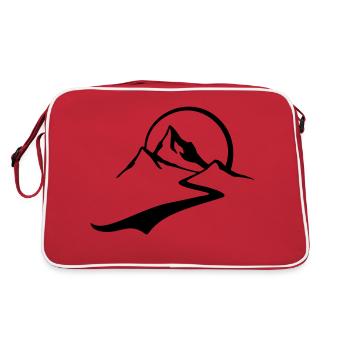 berg_tour - Retro Tasche - Rot/Weiß - Hinten