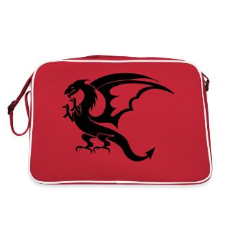 dragon - Retro Tasche - Rot/Weiß - Hinten