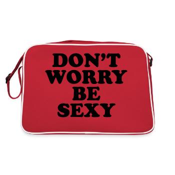don't worry be sexy - Retro Tasche - Rot/Weiß - Hinten