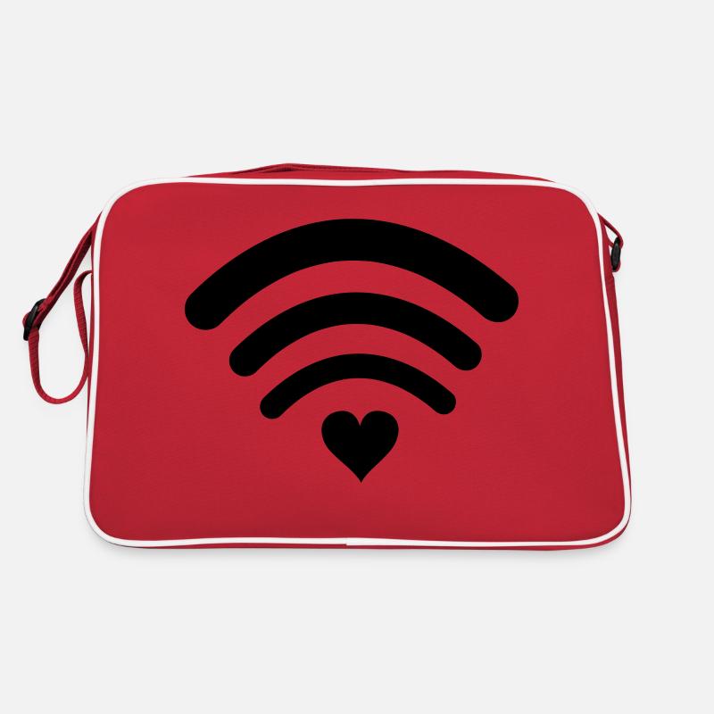 wlan liebe Retro Tasche