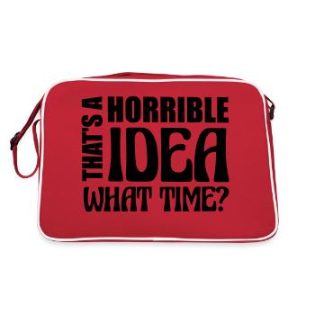 Thats a horrible Idea - Retro Tasche - Rot/Weiß - Hinten