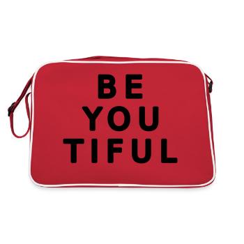 Beau mot beauté cool drôle jeu de mots motif 1 - Sac Retro - rouge/blanc - Dos