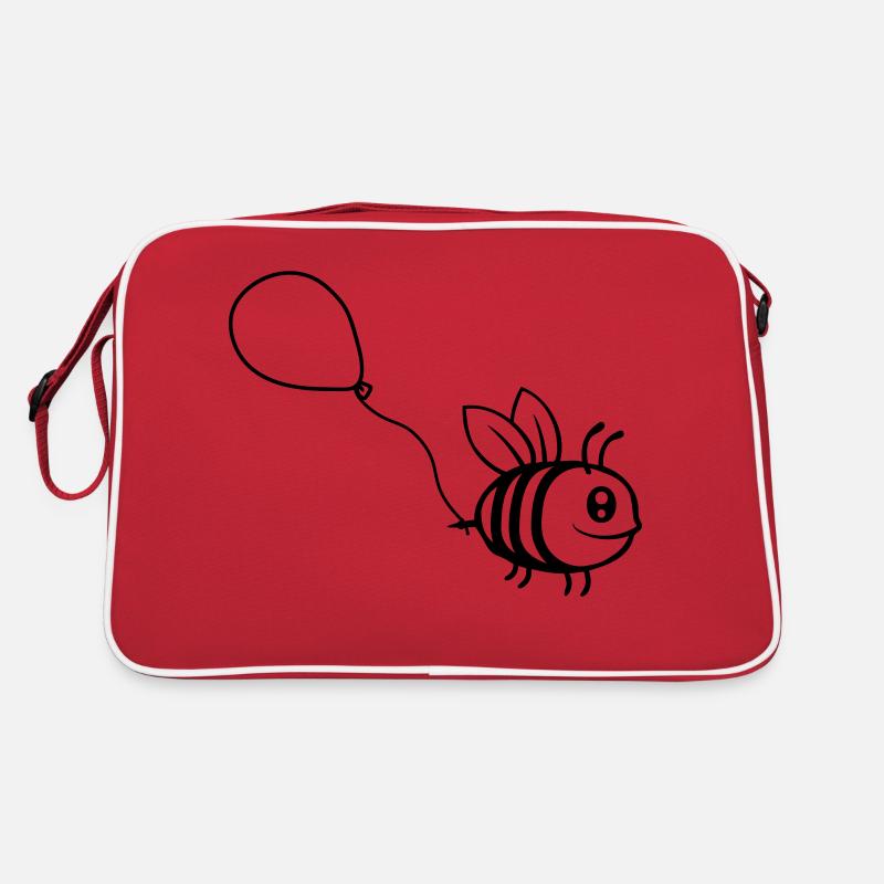Luftballon Biene Comic Insekt Retro Tasche