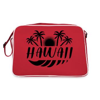hawaii - Retro Tasche - Rot/Weiß - Hinten