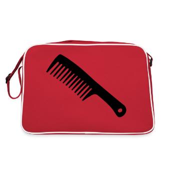 Kamm - Retro Tasche - Rot/Weiß - Hinten