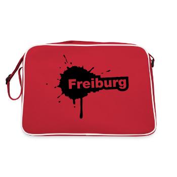Freiburg Splatter - Retro Tasche - Rot/Weiß - Hinten