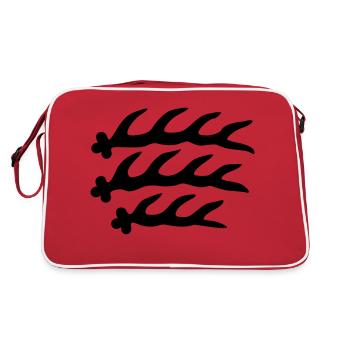 Hirschstangen - Retro Tasche - Rot/Weiß - Hinten
