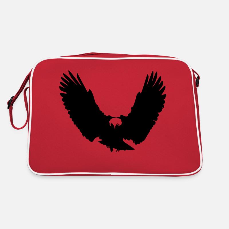 Adler 1farbig - Retro Tasche - Rot/Weiß