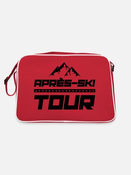 apres ski tour - Retro Tasche - Rot/Weiß - Hinten