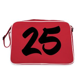 25 - Sac Retro - rouge/blanc - Dos