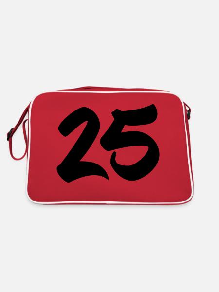 25 - Sac Retro - rouge/blanc - Dos