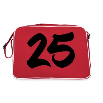 25 - Sac Retro - rouge/blanc - Dos