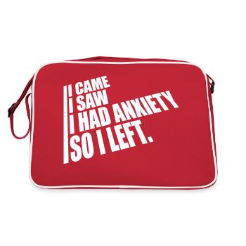 J’avais de l’anxiété en disant - Sac Retro - rouge/blanc - Dos