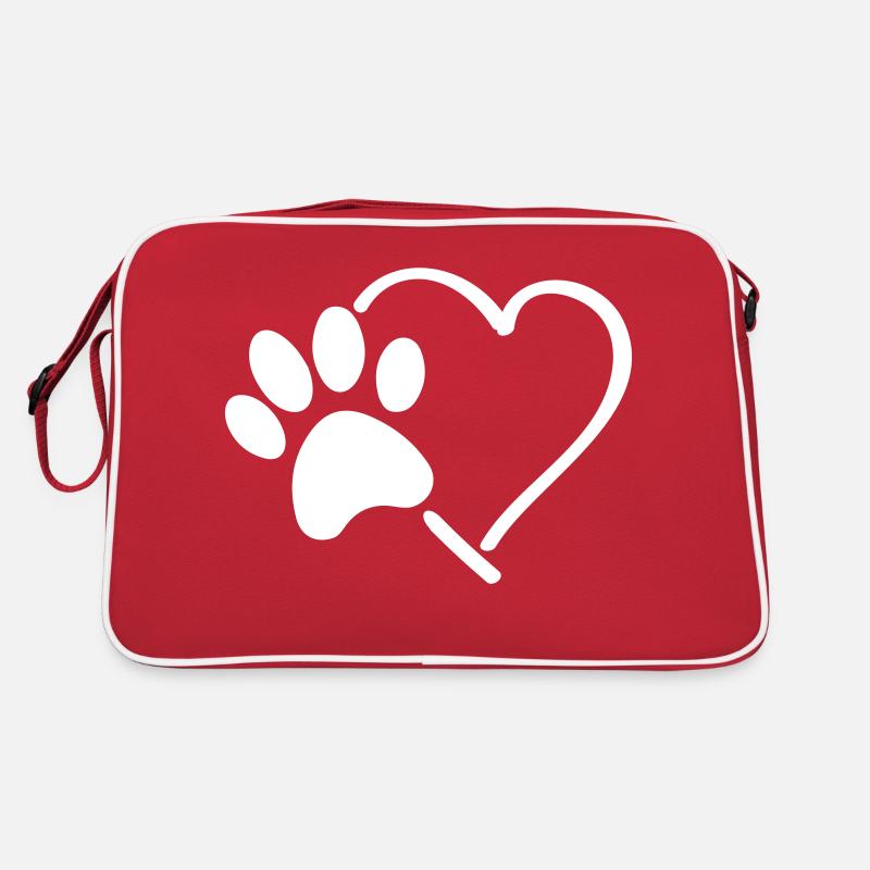 pfote herz Retro Tasche